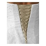Wedding Gown Replace Zipper Adjust Fit Corset Back Kit Lace-up Champagne 14