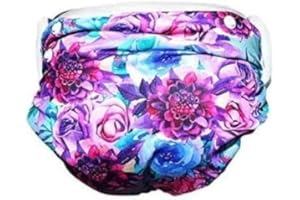 Reusable Swim Diapers for Babies, Infants & Toddlers - Adjustable Girls Swimming Diaper 0-2 Years, Eco-Friendly Washable with Snaps – Floral – 1 Pack by Will & Fox