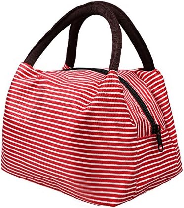 Lunch Bags,Decaral Canvas Convenient Lunch Box Zipper Bag Multi-function Lunch Bag Handbag (Design - 3)