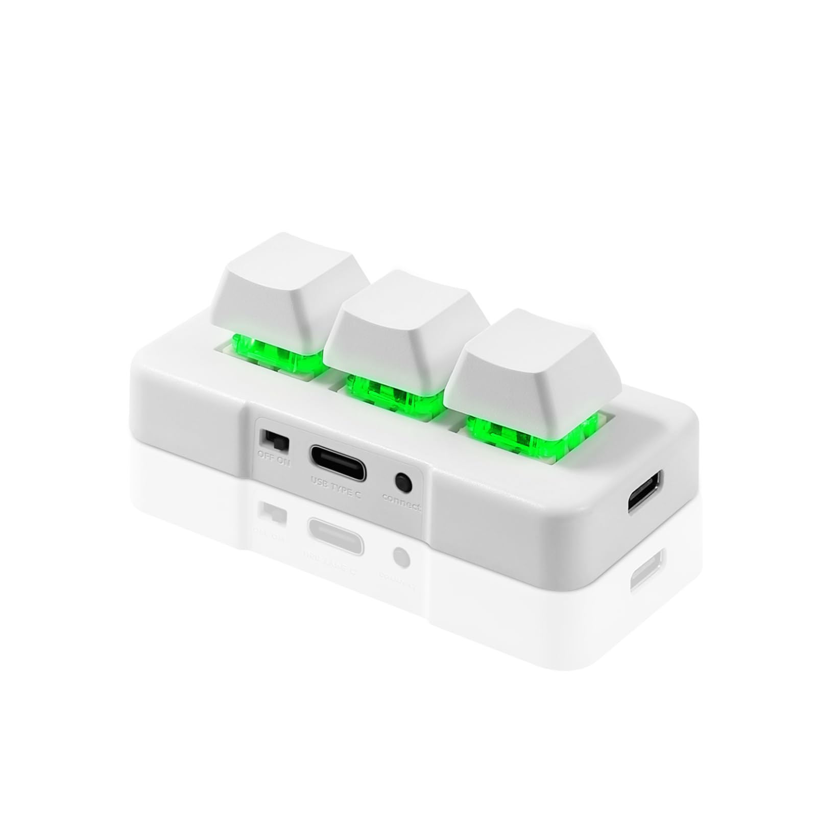Photo 1 of PCsensor 3-Key Mini Keypad 2.4G Wireless USB 2 in 1 Mechanical Gaming Keyboard Hot Key Customized Program with RGB Led for Gaming OSU Office Work