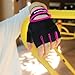 Dopobo Women Weightlifting Gloves Sports Gloves Unisex Half-finger Women Girls Gym Gloves for Dumbbells, Weight Lifting, Spinning, Yoga, Cycling(Black&Rose, M)