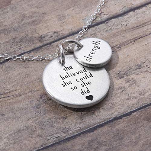 She Believed She Could So She Did Necklace