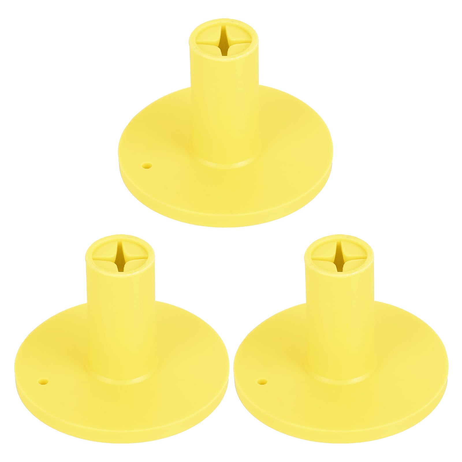 PATIKIL Rubber Golf Tees, 3 Pack Golf Rubber Tee Indoor Outdoor Practice Ball Holder for Driving Range Turf Mats, Yellow
