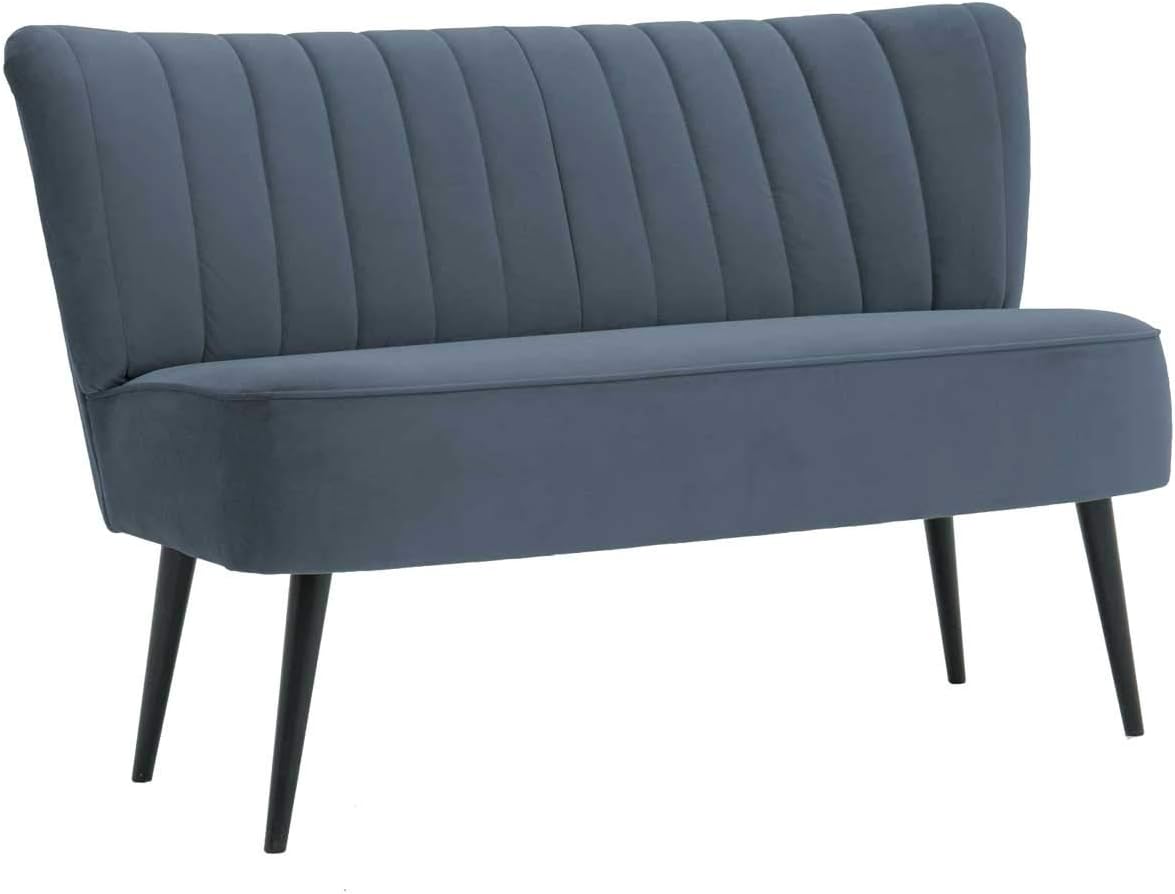 Sitzbank - Grau - Samtbezug - Rückenlehne: Amazon.de: Küche & Haushalt