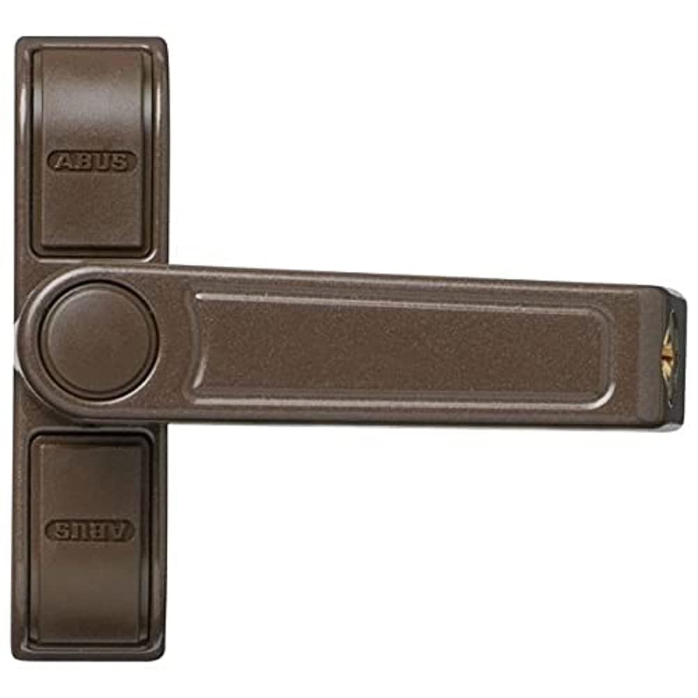 ABUS Window Additional Lock 2410 – Safety Lock with Swivel Latch for Single-Leaf Windows, Various Locking – ABUS Security Level 6 – 89624 – Brown
