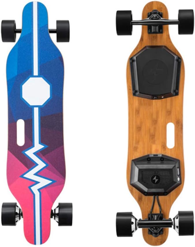Clickan Electric Skateboard, 24 MPH Top Speed 450W Dual Motor, 14.3 Miles Range, Electric Longboard with Wireless Remote Control for Adults and Youths