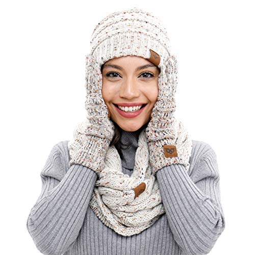 image for YOOWL Gloves Women Men Touchscreen Gloves Texting Warm Winter Knitted 