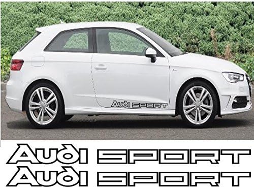 AUDI SPORT DOOR GRAPHIC/DECAL/STICKERS (Chrome Silver)