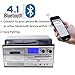 LoopTone Vinyl Record Player 9 in 1 3 Speed Bluetooth Vintage Turntable CD Cassette Player AM/FM Radio USB Recorder Aux-in RCA Line-Outthumb 2