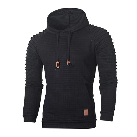 Herren Kapuzenpullover, Btruely Outdoor Shirts Plaid Hemden Vintage Sportwear Hooded Jacke Männer Pullover Hoodie Langarm Out