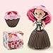 Vndaxau 2 Pack Cupcake Surprise Scented Princess Doll,Reversible Cake Transform to Mini Princess Doll