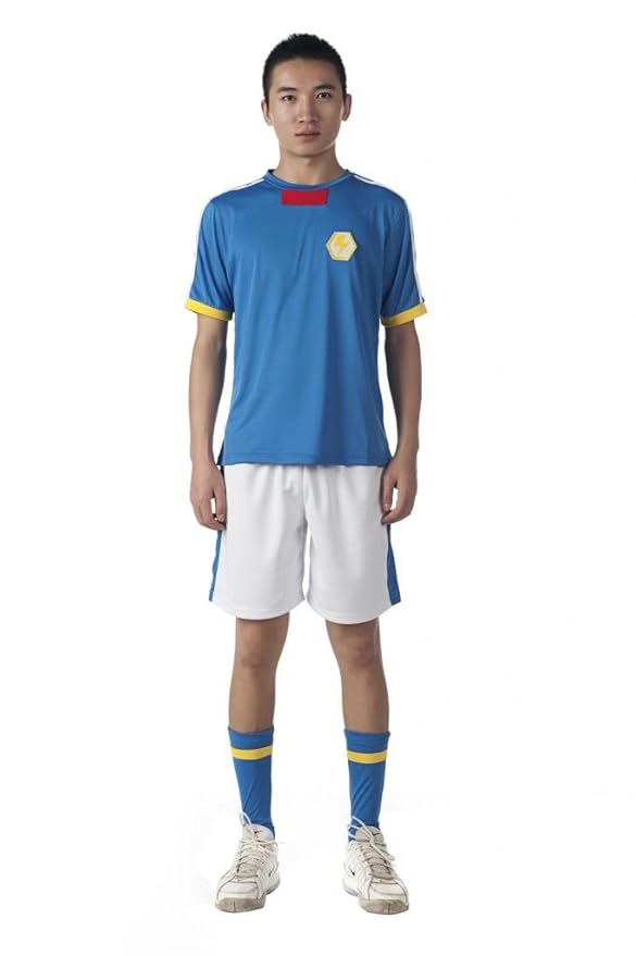 Mtxc Men's Inazuma Eleven Cosplay Japanese Team Jersey Size Large Blue