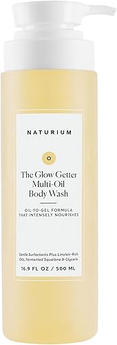 Naturium The Glow Getter Multi-Oil Hydrating Body Wash, Gentle Cleanser, 16.9 oz