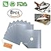 Stove Burner Covers 8 Pack Burner Protectors - Aubuytech FDA Aprroved Gas Range Protectors|Reusable Stovetop Burner Liners - Heat Resistant & BPA Free and Keep Your Stovetop Clean (Sliver)