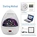 MOKOQI Star Light Rotating Projector, Night Lighting Star Moon Projection Lamp 4 LED Bulbs 4 Modes with Timer Auto Shut-Off & Hanging Strap for Kids Baby Bedroom (White)