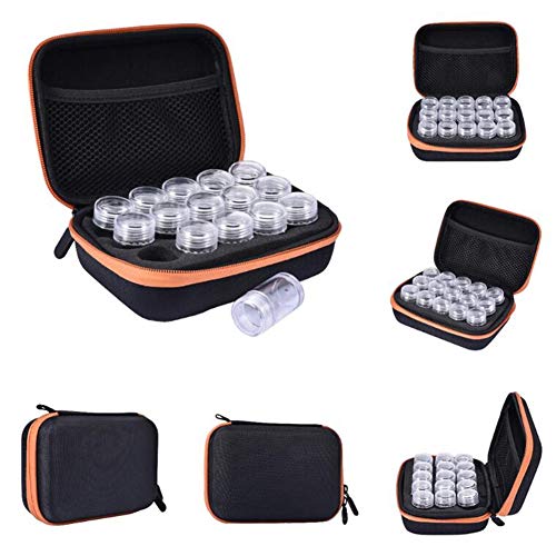image for VAlink 15 Slots Embroidery Diamond Storage Box,Clear Medicine Painting
