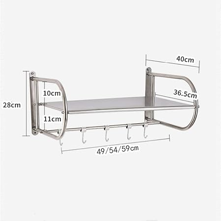 KKKKJJ Estante Acero inoxidable Colgante de pared Cocina Microondas