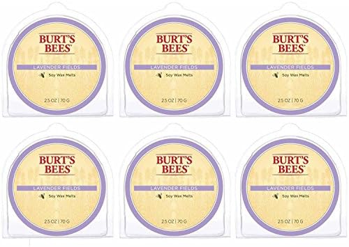 Burt's Bees Melts Natural fragrance Paraffin free Lavender Fields, Set of 6