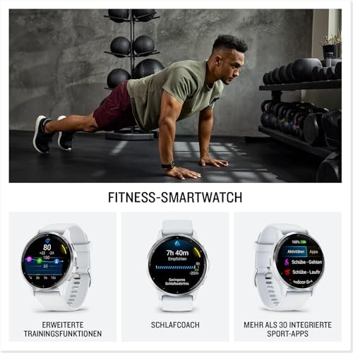 Venu 3, 45 mm, GPS-Fitness-Smartwatch, Schwarz/Schiefergrau