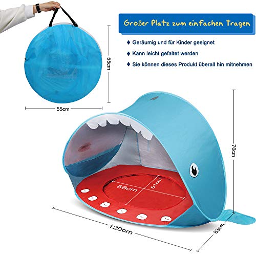 Baby Strandmuschel, Opret Pop-up Faltbares Baby Strandzelt mit Pool, UV-Schutz UPF 50+ Baby Strand Zelt Sun Shade… – Bild 3