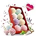 Kingwell 8 Bath Bombs Gift Set Best Family Spa Idea with Natural Esssential Oils Dried Flower Petals