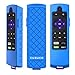Cuauco Case for Roku Express 3900/ Express+3910/Roku Streaming Stick 3800/Roku Streaming Stick+ 3810,Protective Silicone [Anti Slip] Shock Proof Remote Controller Case (Model Year 2019,2020) (Blue)