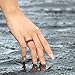 Founvar Silicone Wedding Ring for Women 10 Pack 5.5mm Wide & Glitter Womens Rubber Wedding Ring Bands Size 5 6 7 8 9
