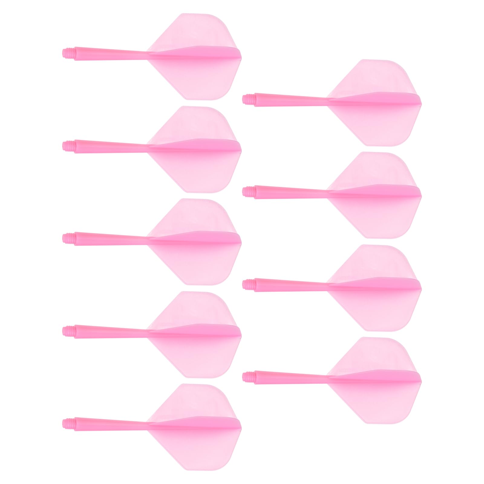 M METERXITY 12 Pack Integrated Dart Shaft and Flights-One-Piece Dart Shaft, Plastic Anti-Break, Apply to Soft Tip Darts and Steel Tip Darts (4.5x5mm, Pink)