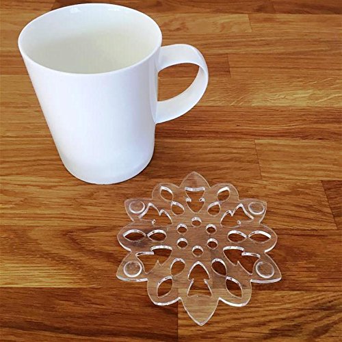Coasters - Snowflake Shaped - Clear - 8 Set
