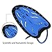 Global-store Professional Swim Training Paddles Hand Paddles Power Paddles Swimming Training Aid Flat Paddles for Children (Blue, S)