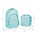 Reinforced Water Resistant School Backpack and Insulated Lunch Bag Set - Aqua Circle Link