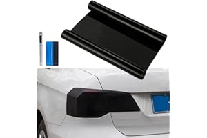 LZLRUN Extra-Wide Headlight Taillight Vinyl Tint Wrap 16 Inch x 60 Inch Roll Self Adhesive Fog Light Film Sheet Sticker Cover