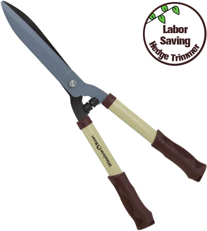 WINSLOW & ROSS Durable Labor-Saving Hedge Trimmer Bypass Lopper with Sharp Blade and Soft Rubberized Non-Slip Ergonomic Handle - Premium Garden Tool for Tree Trimmer, Branch Cutter -21" : Garden & Outdoor