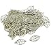 Baosity 100 Pieces Silver Hollow Filigree Charms Leaf Pendant Bracelet Jewellery Finding DIY Crafts Making Beads
