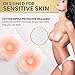 BellePons Instant Breast Lift Pasties & Nipplecovers Reusable Strapless Push Up SET 4pcs, Light Pink, Large