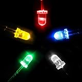 NOVELTY PLACE 100 Pcs 5mm LED Diodes White Red Yellow Green Blue 2V-3V 20mA view 5