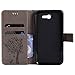 Linkertech Galaxy J7 V Case, Galaxy J7 Perx Case, [Kickstand] PU Leather Wallet Flip Pouch Case Cover with Wrist Strap & Card Slots for Samsung Galaxy J7 2017 / J7 Sky Pro/Galaxy Halo (B-3)