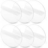 Mezchi 6 Pcs 12 Inch Round Clear Acrylic Sheet, 1/16" Thick Transparent Acrylic Cake Discs for DIY Projects, Picture Frames, Table Tops