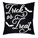 Jetec 4 Pieces Halloween Pillow Case 18x18 Inch Set of 4 Throw Cushion Cover Linen Pillow Happy Halloween Linen Sofa Bed Throw Cushion Cover Decoration