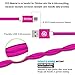 Android Charger (10ft/3m) for Samsung Galaxy Table S7 S6 Xiaomi HTC Huawe Meizu Sony Motorola and More Android Devices (Rose Red)