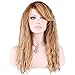 KeeWig Synthetic Curly Wig Long Shag Piano Blend Color Light Brown Platinum and Reddish Blonde ROSE #P2216