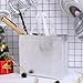 Gesodant Bling Glossy Glitter Durable Reusable Grocery Bag Handles Medium Non-woven Fashionable Gift Goodies Shopping Bag Totes Set Of 12 (Silver)
