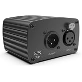 FIFINE PM48 48V Phantom Power Supply for Condenser Mic Recording Equipment | Built with Output/Input, Power Supply for Condenser Microphone