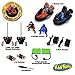 KidiRace Remote Control RC Bumper Cars - Set of 2 - with Rechargeable Batteries and 2 Wall Chargers