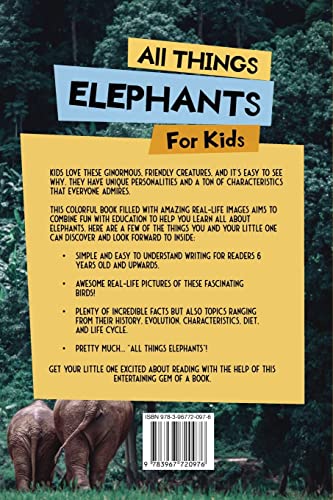 All Things Elephants For Kids: Filled With Plenty of Facts, Photos, and Fun to Learn all About Elephants 1