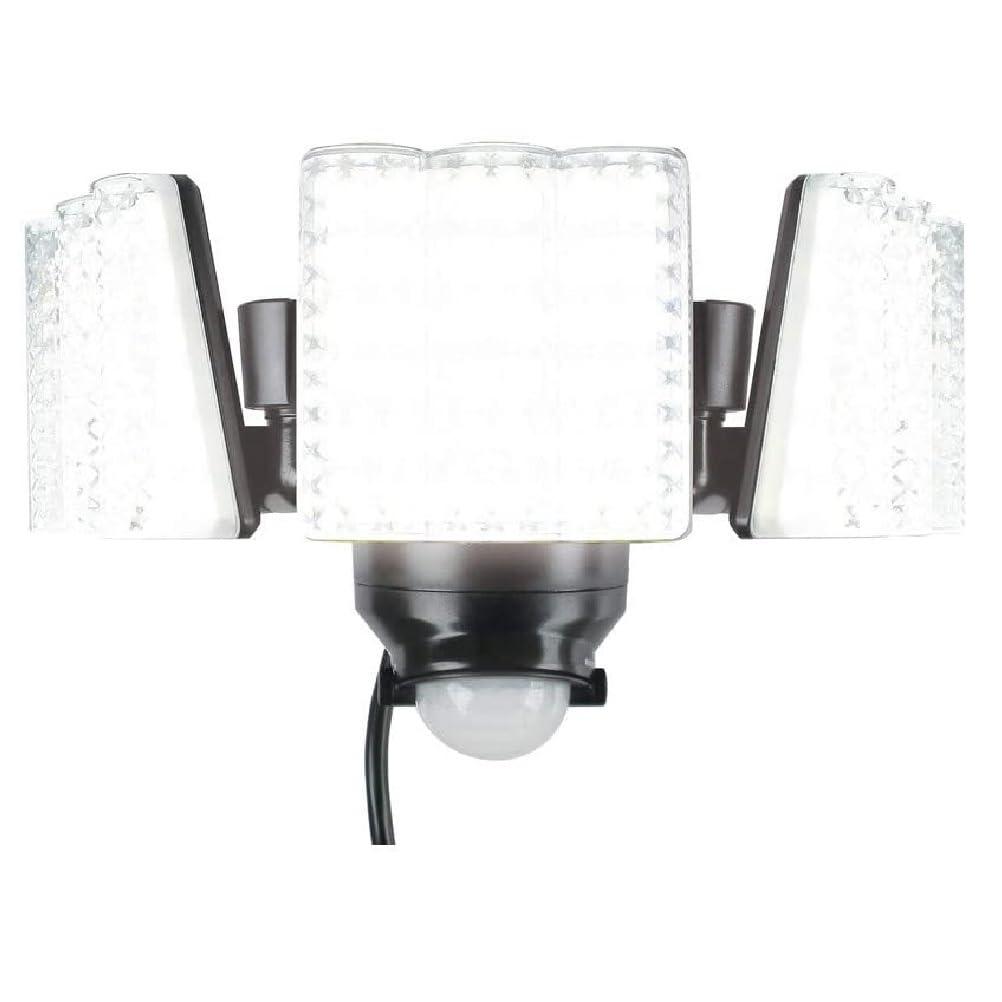 DAISHIN センサーライト DLA-7T300 3灯式 AC コンセント 100V LED 人感センサーライト 屋外 外 屋内 室内 防犯ライト ガレージ 庭 玄関灯 玄関 高輝度 エコ 節電 広範囲 投光器 防雨 防水商品画像