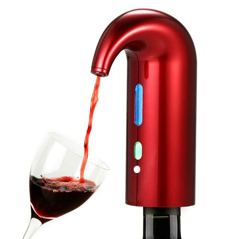 Electric Wine Aerator,Smart Wine Decanter,(Red) Wine Dispenser Pump,Luxury Wine Pourer,Portable and Automatic Wine Bottle Tap Machine, Any Occasion