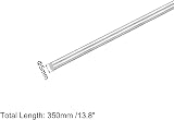 Sourcing Map 304 Stainless Steel Round Rods 5mm x 350mm Pack of 5 view 2