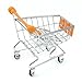 SMTSMT Supermarket Handcart Shopping Utility Cart Mode Storage Basket Desk-Orange