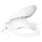 Kohler PureWash M250 Manual Round Bidet Toilet Seat, White, Quiet-Close Lid Prevents Slamming, Easy Installation with Quick-Release Hinges, Adjustable Spray Position & Pressure